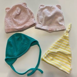 Set of 4 Newborn Hats